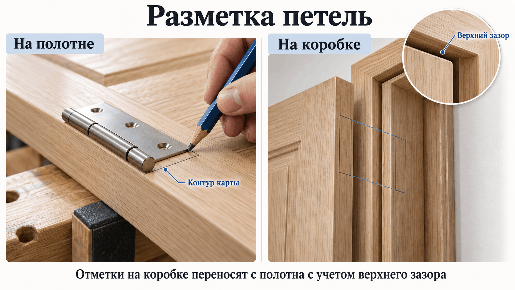 Как врезать петли в межкомнатную дверь